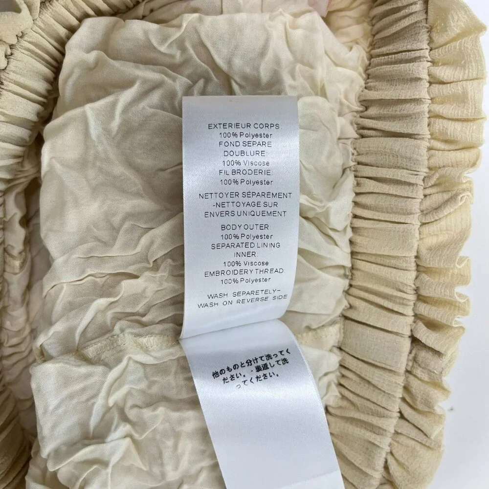 $595 NWOT See by Chloé Off-White Embroidered Maxi Skirt Size 38/L Pull-On - Picture 11 of 14